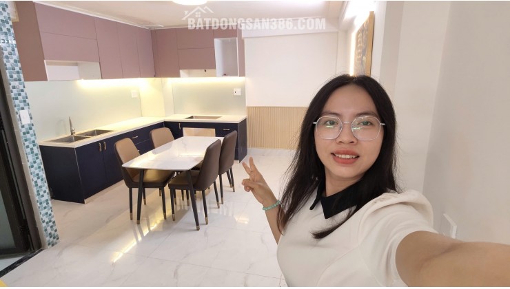 Nhà 50m2, 4 tầng mới đẹp đường số 15 Bình Tân, cách 20m ra mặt tiền hẻm xe hơi, chỉ 6đ nhỏ